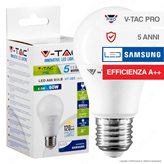 V-Tac PRO VT-265 Lampadina LED E27 6,5W Bulb A60 Chip Samsung - SKU 255 / 256 / 257 - Colore : Bianco Caldo