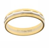 Fedina Diana in oro bianco e giallo 18 kt AF181BIC - Misura anello : 18