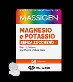 Magnesio e Potassio Senza Zucchero Massigen 60 Compresse