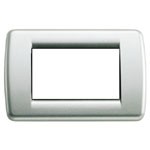 Placca Vimar Idea Rondo' 3 Moduli argento metallizzato 16753.21