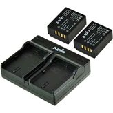 Jupio battery charger USB duo con due batteria per Fujifilm NP-W126S