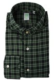 Shirt Tokyo slim fit madras green flannel Sergio Finamore 1925 - Size : 39