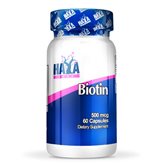 Haya Labs - Biotin 500mcg. 60 Capsule - Biotina