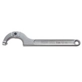 Adjustable hook wrenches with round pin - mm    : 50÷80, L mm : 280, b mm : 5