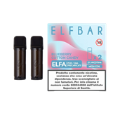 Blueberry Cotton Candy ELFA Pod Precaricate Elf Bar 2ml - 2 pezzi (Nicotina: 20 mg/ml - ml: 2)