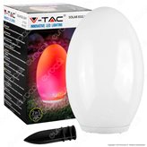 V-Tac VT-7815 Lampada Ovale con Luce LED RGB+W e Pannello Solare - SKU 8557