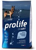 Crocchette per cani Prolife smart trota fresca e riso adult medium/large nutrigenomic 12 Kg