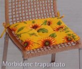Gransole cuscino coprisedia MORBIDONE con laccetti - Colore / Disegno : GIALLO