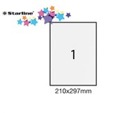 Starline Etichetta adesiva bianca 100fg A4 210x297mm (1et/fg) starline - STL3043 - Z09100