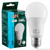 Life Lampadina LED E27 15W Bulb A60 - mod. 39.920315C / 39.920315N / 39.920315F - Colore : Bianco Naturale