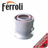 Kit Scarico Fumi Ferroli Attacco verticale per Tubo Coassiale 100/60