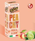 Peachy Mental 4 Smoke Liquido Pronto 10 ml Aroma Pesca e Lime - Nicotina : 4 mg/ml- ml : 10