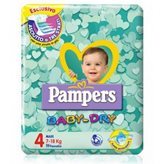 Pampers Baby Dry Downcount No Flash Maxi - Taglia 4 (7-18kg) 19 Pannolini