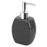Pack 19440 - Dispenser Sapone Liquido Da Appoggio Moderno Ceramica Grigio