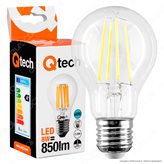 Qtech Lampadina LED E27 8W Bulb A60 Filamento - Colore : Bianco Naturale