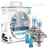 Philips White Vision Effetto Xenon - Kit 2 Lampadine H4 + 2 W5W