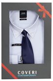 Coveri Contemporary Camicia a quadri button down con cravatta in scatola regalo - XL / Azzurro