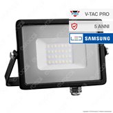 V-Tac PRO VT-20 Faro LED SMD 20W Ultrasottile Chip Samsung da Esterno Colore Nero - SKU 440 / 441 - Colore : Bianco Freddo