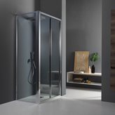 WIND - Box doccia con porta a soffietto e lato fisso