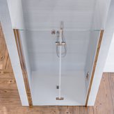 Porta doccia pieghevole nicchia soffietto anticalcare 6mm H195 REA (Seleziona Misura: 80)