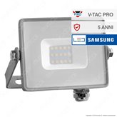 V-Tac PRO VT-10 Faro LED SMD 10W Ultrasottile Chip Samsung da Esterno Colore Grigio - SKU 430 / 432