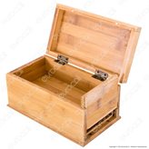 Storage Box Large Scatola Portatutto con Doppio Fondo in Bamboo