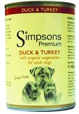 Simpsons Premium cane casserole anatra e tacchino con verdure biologiche 400 gr