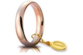 Fede Nuziale Unoaerre Comoda 4 mm Oro rosa - Misura anello : 17