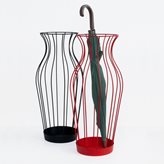 Portaombrelli design Hydria in metallo verniciato bianco nero rosso - Colore : Bianco