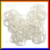 Loom Bands Elastici Colorati Bianco - Bustina da 600 pz