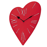 Orologio da parete per cucina salotto design moderno a forma di cuore rosso