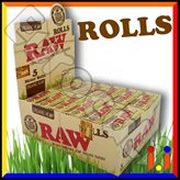 Cartine Raw Rolls Organic Hemp King Size Lunghe Canapa Biologica - Scatola da 24 Pacchetti