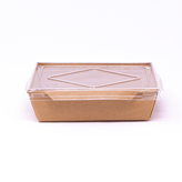 Contenitore eco per insalate con coperchio - 900 ml - 15x11,6x4,8 cm