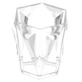 Portaspazzolino Bianco Trasparente In Plastica Forma di Diamante