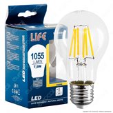 Life Lampadina LED E27 7,5W Bulb A60 Filamento - Colore : Bianco Naturale