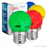 Life Lampadina LED E27 2W MiniGlobo G45 Colorata - Colore : Verde