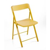Pezzani srl Sedia pieghevole richiudibile ZETA con struttura Alluminio seduta e schienale in plastica giallo