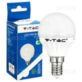 V-Tac VT-1819 Lampadina LED E14 4W MiniGlobo P45 - Colore : Bianco Freddo