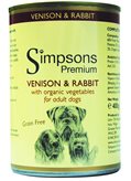 Simpsons Premium cane casserole cervo e coniglio con verdure biologiche 400 gr