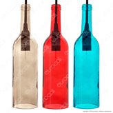 V-TAC VT-7558 Lampadario di Vetro a Forma di Bottiglia con Portalampada per Lampadine E14 - SKU 3768 / 3769 / 3770 / 3771 / 3775 - Colore : Grigio