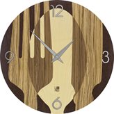 Sovraposate Warm orologio cucina design in legno intarsiato - Diametro : 40 cm