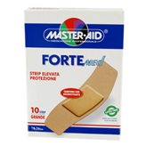Master-Aid® Forte Med® Cerotti Resistenti Tampone Con Disinfettante Formato Grande 78x26mm 10 Strip