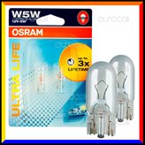 Osram Ultra Life Lunga Durata - 2 Lampadine W5W