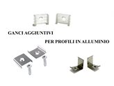2 GANCI AGGIUNTIVI PER PROFILI IN ALLUMINIO (Modello: TL-1205)