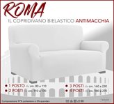 COPRIDIVANO Universale elasticizzato ROMA antimacchia BIANCO - Misura : 2 POSTI da cm. 110 a 170