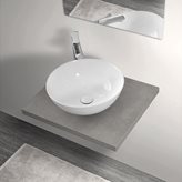 Mensola porta lavabo grigio cemento per lavabi da appoggio da 60 cm
