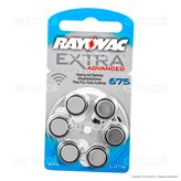 Rayovac Extra Advanced Senza Mercurio Misura 675 - Blister 6 Batterie per Protesi Acustiche