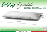 GUANCIALE BOBBY CUSCINO LETTO 1 PIAZZA E MEZZA LUNGO cm. 140 MIS. CM. 50 X 140
