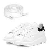 Lacci per scarpe McQueen compatibili - Colore : BIANCO- Taglia : 120cm