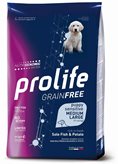 Crocchette per cani Prolife grain free puppy sensitive sole pesce e patate medium/large nutrigenomic 2,5 Kg